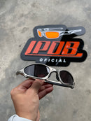 Óculos de Sol Penny Plasma Lente Preta Borracha Branca