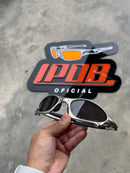 Óculos de Sol Penny Plasma Lente Preta Borracha Branca