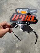 Óculos de Sol Penny Plasma Lente Preta Borracha Branca