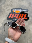 Óculos de Sol Penny Plasma Lente Preta Borracha Branca