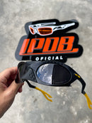 Óculos de Sol Plantaris Preto/Amarelo Lente Preta