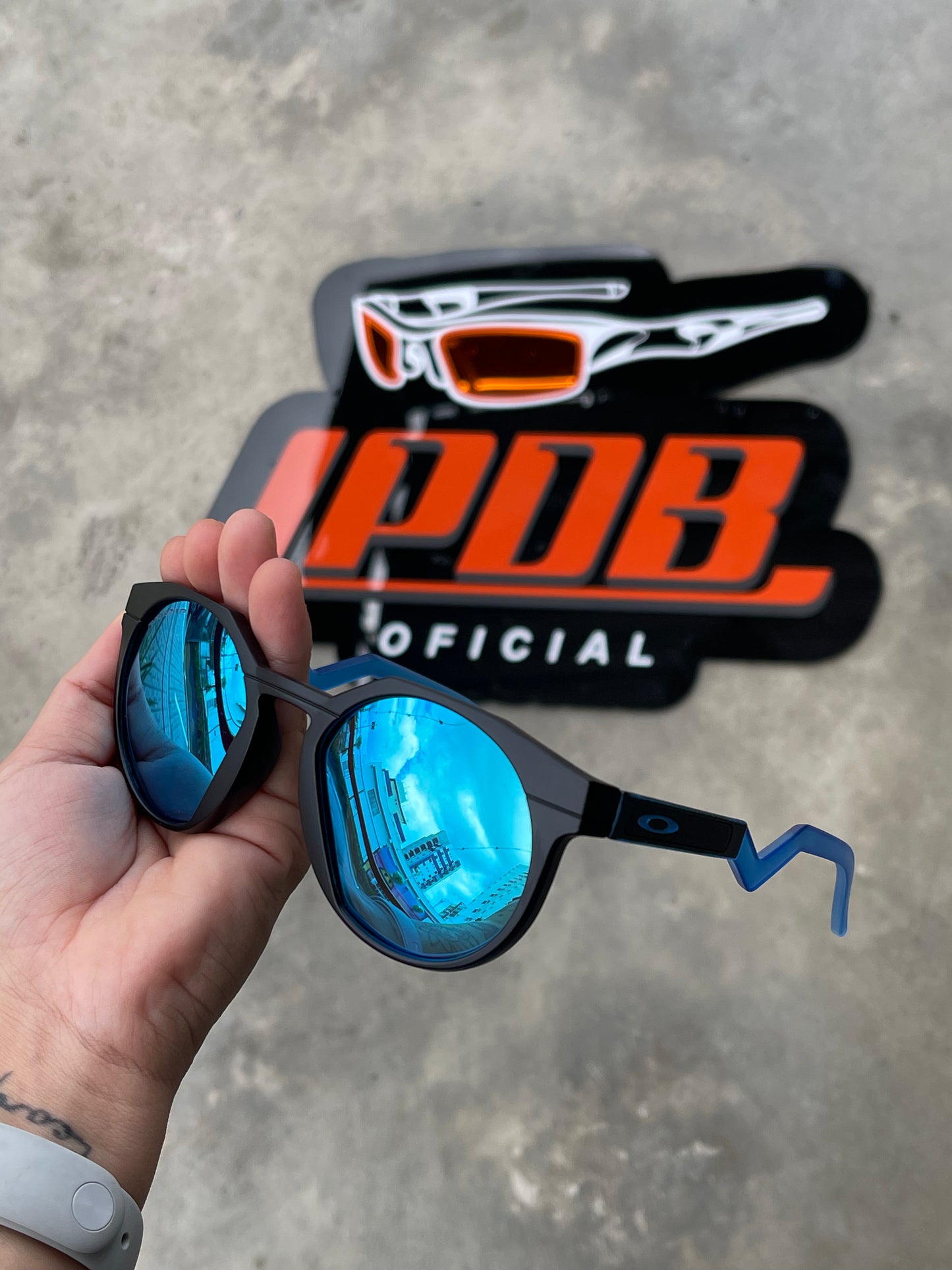Óculos de Sol Signature HSTN Preto/Azul Lente Ice Thug