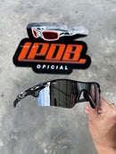 Óculos de Sol Radar Lock Preta/Prata Lente Liquid Metal