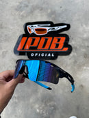 Óculos de Sol Radar Lock Preta/Azul Lente Ice Thug