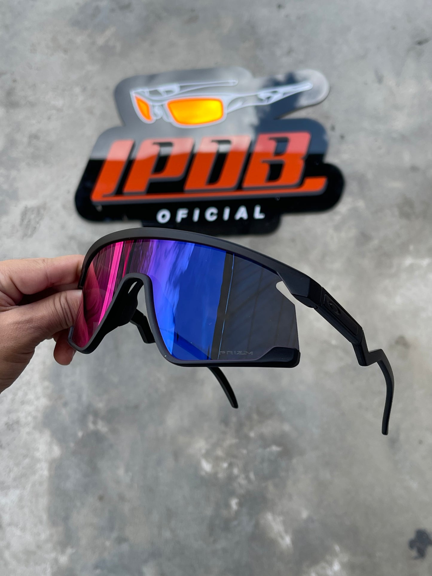 Óculos de Sol BXTR Esportivo Preto Lente Tanzanite