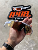 Óculos de Sol Radar EV Branca Lente Gold Café