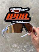 Óculos de Sol Radar EV Branca Lente Gold Café