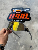 Óculos de Sol Latch Panel Esportivo Cinza Lente Gold