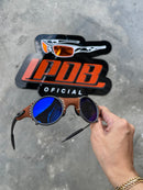 Óculos de Sol Mars Leather Lente Azul