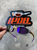 Óculos De Sol Juliet Plasma 24k Lente Roxa Borracha Roxa