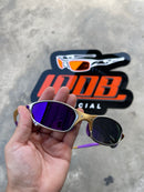Óculos De Sol Juliet Plasma 24k Lente Roxa Borracha Roxa
