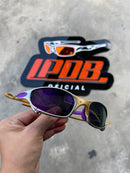 Óculos De Sol Juliet Plasma 24k Lente Roxa Borracha Roxa