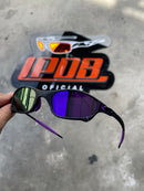 Óculos De Sol Juliet Carbon Lente Roxa Borracha Roxa