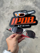 Óculos De Sol Juliet Plasma Lente Preta Borracha Vermelha