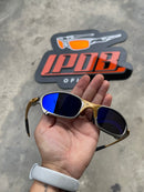 Óculos De Sol Juliet Plasma 24k Lente Azul