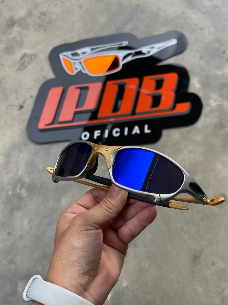 Óculos De Sol Juliet Plasma 24k Lente Azul