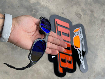 Óculos de Sol Penny X Metal Lente Azul Escuro