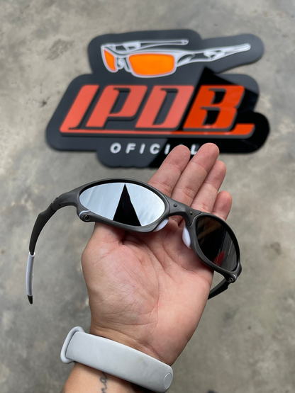 Óculos de Sol Penny X Metal Lente Liquid Metal Borracha Branca