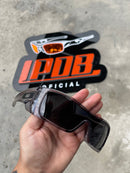 Óculos de Sol Batwolf Transparente Lente Preta