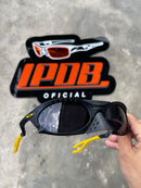 Óculos de Sol Plantaris Preto/Amarelo Lente Preta