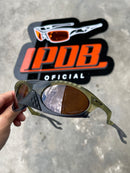 Óculos de Sol Plantaris Preto/Verde Lente Marrom