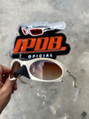 Óculos de Sol Plantaris Off White Lente Marrom