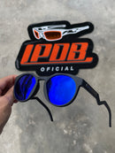 Óculos de Sol Signature  HSTN Preto Lente Neon Blue