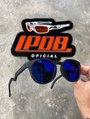 Óculos de Sol Signature  HSTN Preto Lente Neon Blue