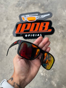 Óculos de Sol Holbrook Preto Lente Ruby