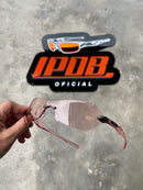 Óculos de Sol Dartboard Transparente Rosa Lente Prizm