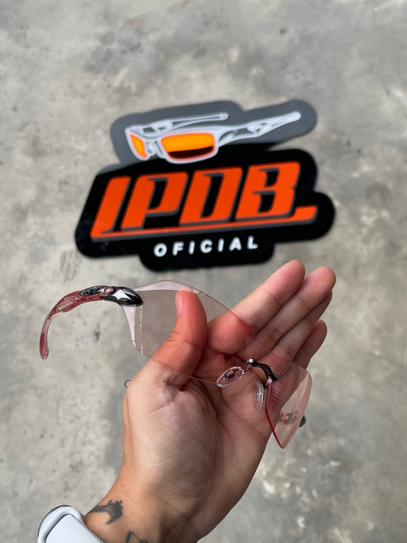 Óculos de Sol Dartboard Transparente Rosa Lente Prizm