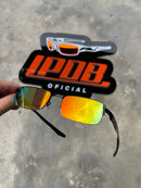 Óculos de Sol Lupa do Vilão Preto Lente Arco Iris