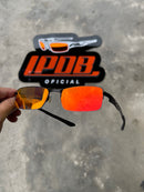 Óculos de Sol Lupa do Vilão Preto Lente Ruby