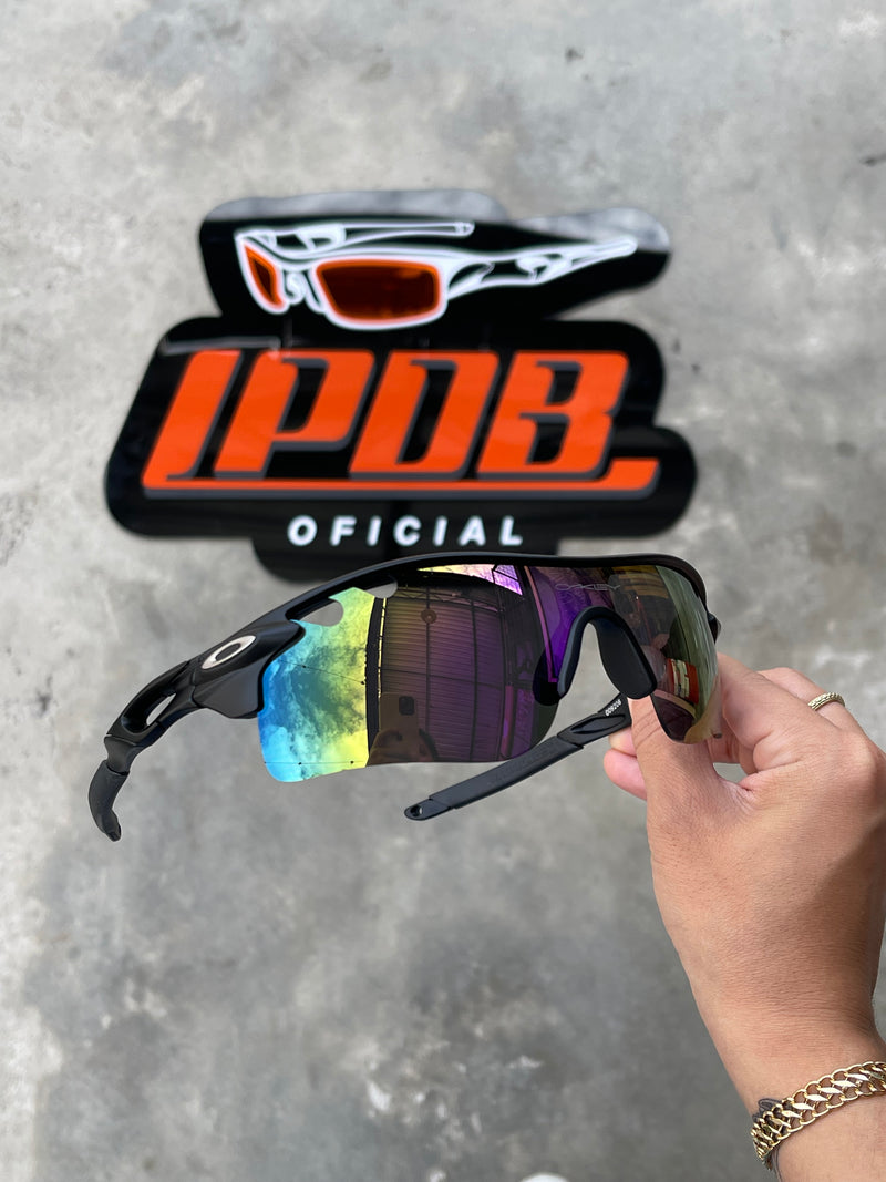 Óculos de Sol Radar Lock Preta Lente Roxa