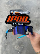 Óculos de Sol Radar Lock Preta/Azul Lente Azul