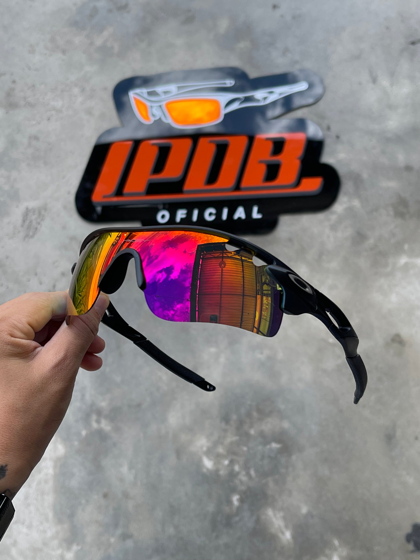Óculos de Sol Radar Lock Preta Lente Ruby