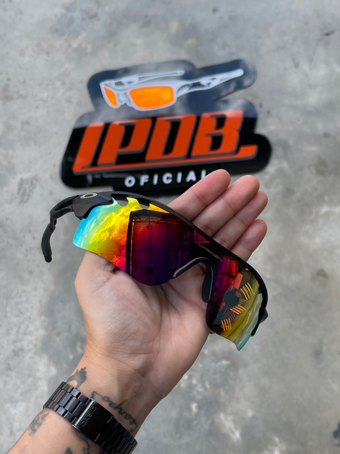 Óculos de Sol Radar Lock Preta Lente Ruby