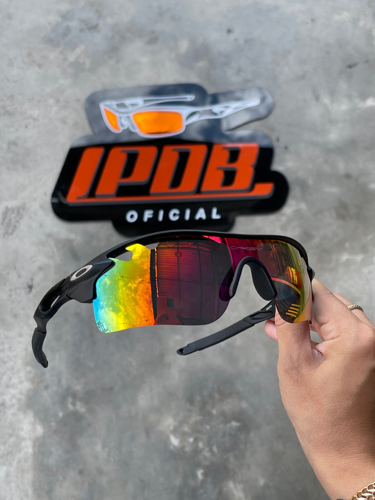Óculos de Sol Radar Lock Preta Lente Ruby