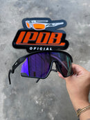 Óculos de Sol BXTR Esportivo Preto Lente Roxa