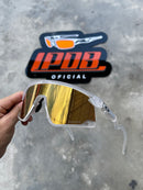 Óculos de Sol BXTR Esportivo Transparente Lente Gold