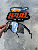 Óculos de Sol BXTR Esportivo Preto Lente Liquid Metal