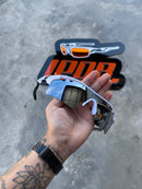 Óculos de Sol Radar Lock Branca/Preta Lente Liquid Metal