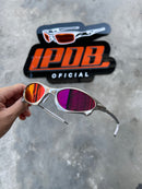 Óculos de Sol Penny Plasma Lente Ruby Borracha Branca