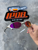 Óculos de Sol Penny Plasma Lente Ruby Borracha Branca