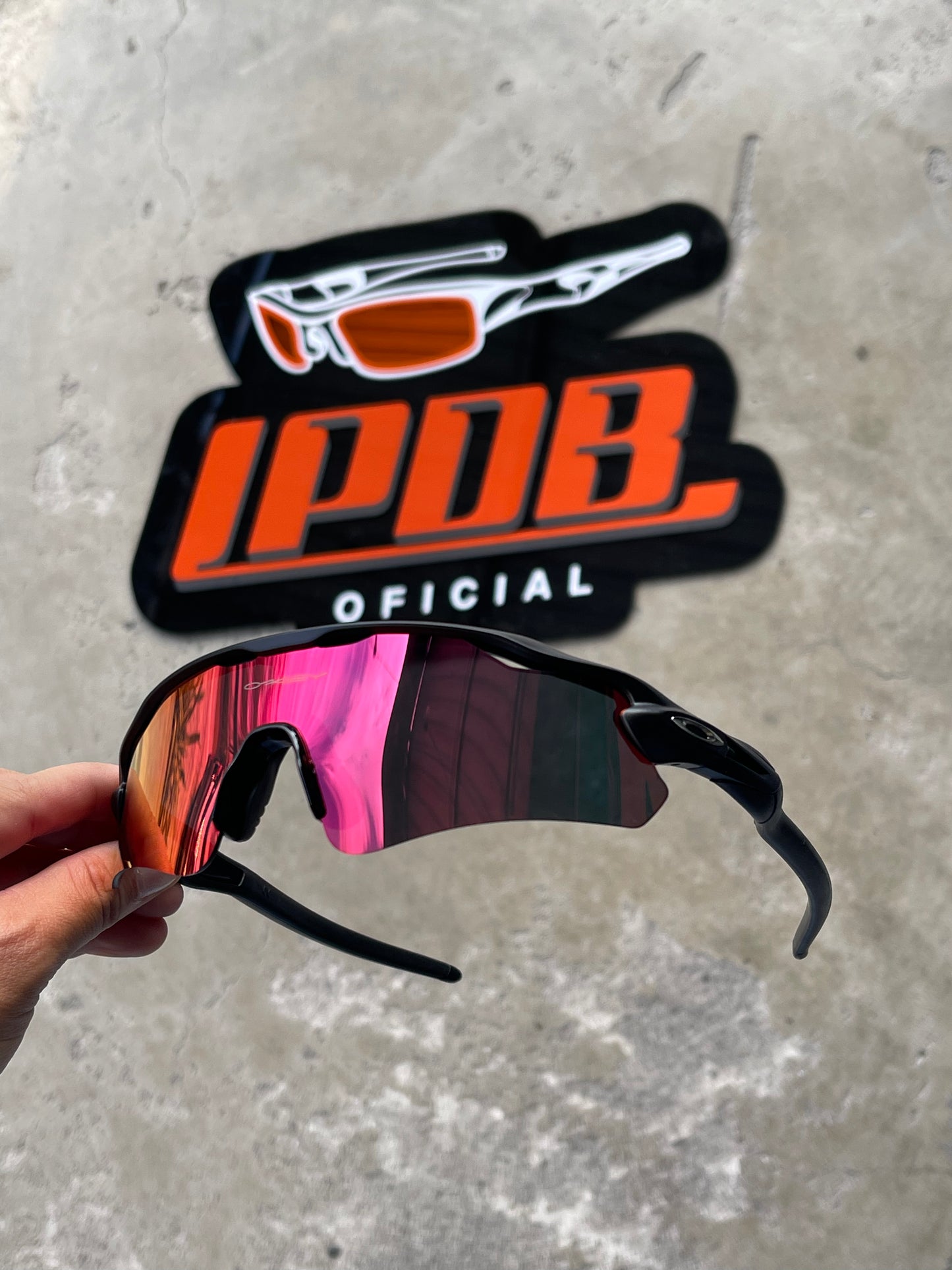 Óculos de Sol Radar EV Preta Lente Dark Ruby
