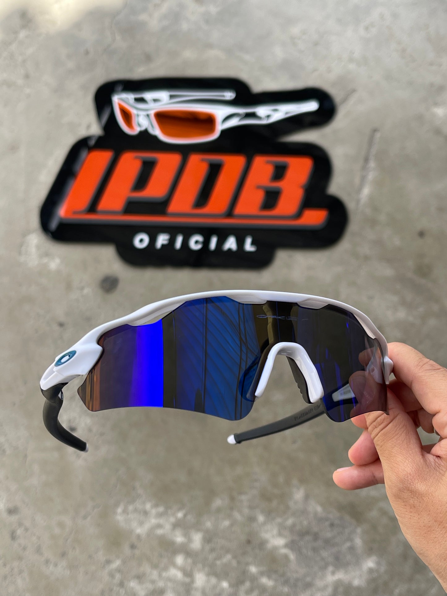 Óculos de Sol Radar EV Branca Lente Azul
