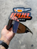 Óculos de Sol Latch Panel Esportivo Preto Lente Marrom