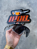 Óculos de Sol BXTR Metal Preto/Transparente Lente Preta