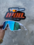 Óculos de Sol BXTR Esportivo Branco Lente Ice Thug