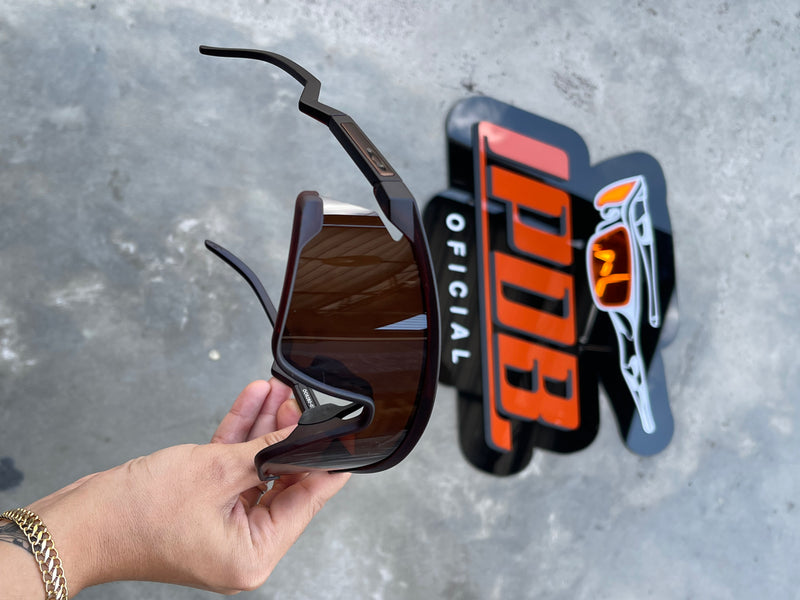 Óculos de Sol BXTR Esportivo Marrom Lente Gold Café